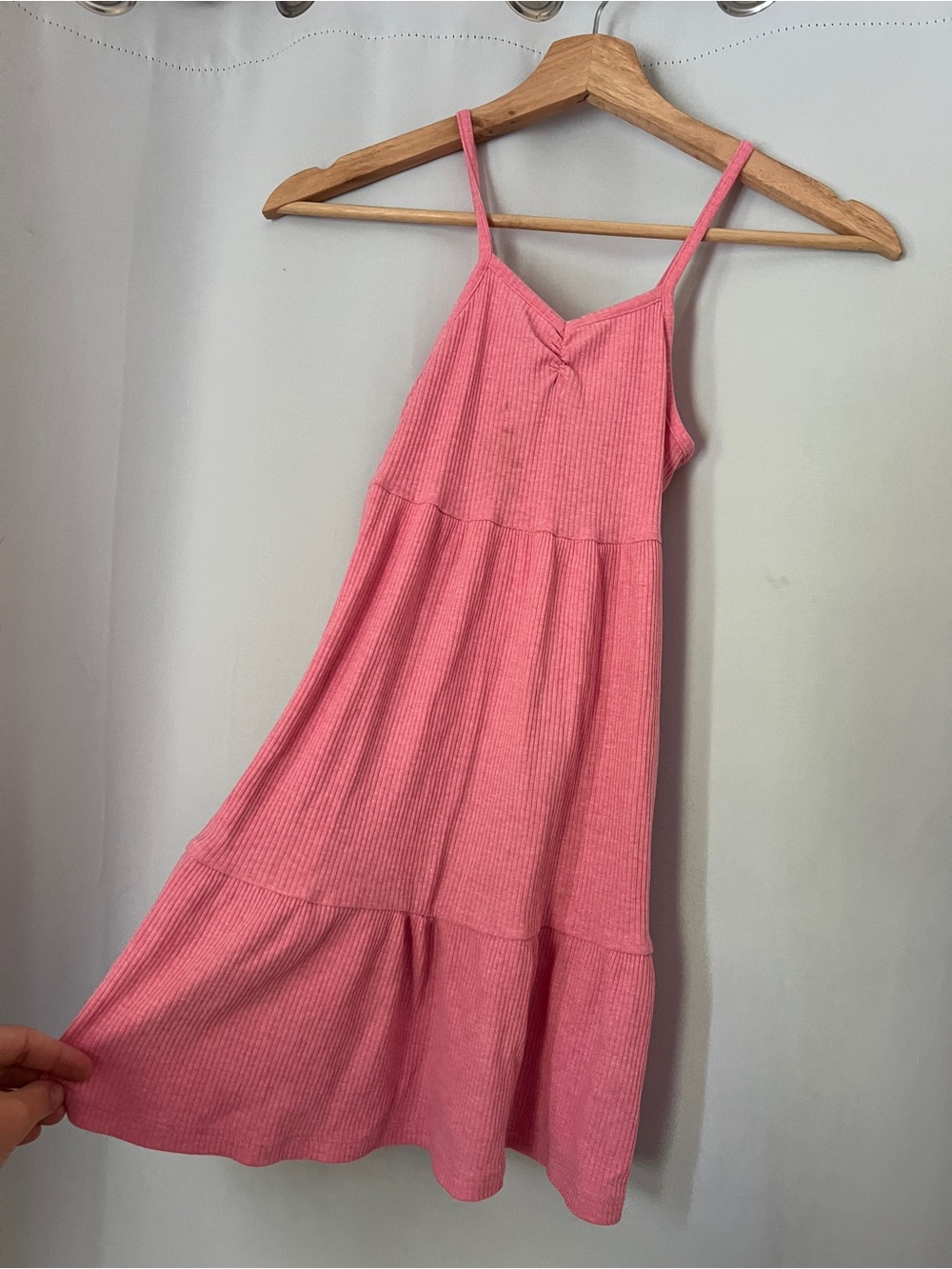 Old Navy Pink Ribbed Tiered Sundress for Girls